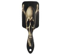 Jolly Roger - Peine con cojín de aire de calavera pirata, cepillo para desenredar, cepillo antiestático para el cabello, masajeador de cabello