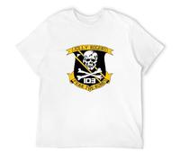 Jolly Rogers VF 103 Fear The Bones Unisex T-Shirt Printed tee White Mens Top Shirt XXL
