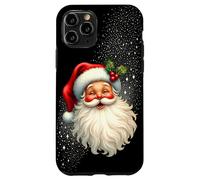 Jolly Santa Claus Face, Holly & Sparkles - Festive Christmas Carcasa para iPhone 11 Pro