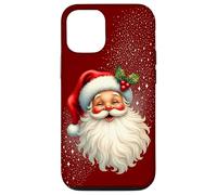 Jolly Santa Claus Face, Holly & Sparkles - Festive Christmas Carcasa para iPhone 12/12 Pro