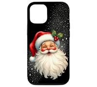 Jolly Santa Claus Face, Holly & Sparkles - Festive Christmas Carcasa para iPhone 12/12 Pro