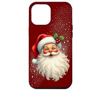 Jolly Santa Claus Face, Holly & Sparkles - Festive Christmas Carcasa para iPhone 12 Pro MAX