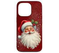 Jolly Santa Claus Face, Holly & Sparkles - Festive Christmas Carcasa para iPhone 13 Pro