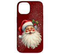 Jolly Santa Claus Face, Holly & Sparkles - Festive Christmas Carcasa para iPhone 14