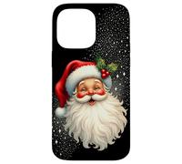 Jolly Santa Claus Face, Holly & Sparkles - Festive Christmas Carcasa para iPhone 14 Pro MAX