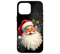 Jolly Santa Claus Face, Holly & Sparkles - Festive Christmas Carcasa para iPhone 16 Pro MAX