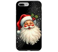 Jolly Santa Claus Face, Holly & Sparkles - Festive Christmas Carcasa para iPhone 7 Plus/8 Plus