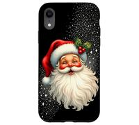 Jolly Santa Claus Face, Holly & Sparkles - Festive Christmas Carcasa para iPhone XR