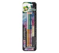 JOLLY Supersticks CRAZY Metallic: Juego de 3 lápices de colores con purpurina y