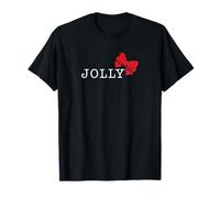 Jolly with A Red Polka Dot Bow Sutil Christmas Holiday Camiseta