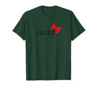 Jolly with A Red Polka Dot Bow Sutil Christmas Holiday Camiseta