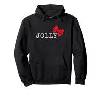 Jolly with A Red Polka Dot Bow Sutil Christmas Holiday Sudadera con Capucha