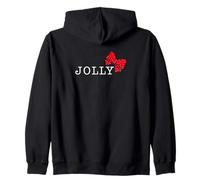 Jolly with A Red Polka Dot Bow Sutil Christmas Holiday Sudadera con Capucha