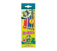 JOLLY X-BIG lápices de colores - juego de 6, mina extra gruesa, resistente a los niños, hexagonal, colores vivos, ideal para niños pequeños y principiantes