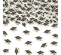 Jollyboom Decoraciones florales para fiesta de graduación para niña, 200 piezas de gorro floral Congrats Grad 2026, decoraciones de confeti para We Are So Proud of You Class of 2026, color rosa