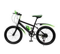 Jolre Bicicleta de montaña, bicicleta de 20 pulgadas para niños, bicicleta de montaña de 7 velocidades para niños, bicicleta para niños y niñas, con portabotellas y guardabarros (verde)