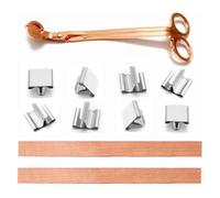 Jolsaawie 100 Mechas de Madera para Velas, Mechas de Madera para Velas, Mechas de Madera con Recortador, Naturales para Hacer Velas, Manualidades de Bricolaje