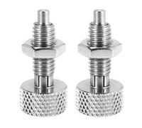 Jolsaawie 2 piezas de émbolo de resorte retráctil de mano, acero inoxidable M16, pasador de bloqueo de liberación rápida con tuerca y mango moleteado