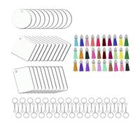 Jolsaawie 30 Piezas de en para Sublimación, Cuadrado, Redondo, Rectangular, Suministros de Arte para Transferencia de, DIY
