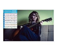 Jolsaawie Acordes de práctica de guitarra acústica, tabla de escala, acordes de guitarra, diagrama de dedos, lecciones de música para principiantes, L