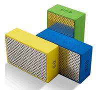 Jolsaawie Almohadillas de pulido a mano de diamante, 3 almohadillas de lijado de diamante de grano 60/200/400, bloque de lijado de espuma para azulejos, vidrio y piedra