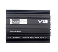 Jolsaawie Amplificador de Audio para AutomóVil de 12 V y 3800 W, Carro de Salida de Graves Dual de Alta Potencia, Altavoz de Audio de 4 Canales, Amplificador de Subwoofer