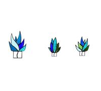 Jolsaawie Atrapasol con Forma de Planta de Simulación, Atrapasol para Decoración del Hogar, Manualidades, Jardín, Patio, Decoración Al Aire Libre, Color Azul