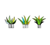 Jolsaawie Atrapasueños para plantas de simulación, decoración del hogar, manualidades, jardín, patio, decoración al aire libre, color verde