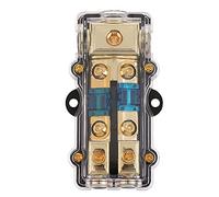 Jolsaawie Bloque de distribución de energía (2) bloque de distribución de portafusibles de calibre 4/8 AWG, calibre 4 a (2) salida de calibre 8