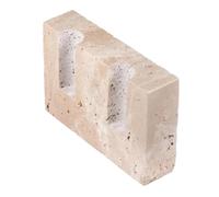 Jolsaawie Candelabro Vintage, Candelabro de Piedra Travertino de 2 Agujeros para Bodas, Fiestas, Elegante Centro de Mesa A