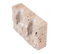 Jolsaawie Candelabro Vintage, Candelabro de Piedra Travertino de 2 Agujeros para Bodas, Fiestas, Elegante Centro de Mesa B