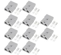 Jolsaawie Conector de alta corriente de 50 A para baterías de vehículos eléctricos, UPS, cables solares, nuevos enchufes de energía, color gris