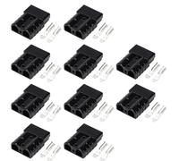 Jolsaawie Conector de alta corriente de 50 A para baterías de vehículos eléctricos, UPS, cables solares, nuevos enchufes de energía, color negro