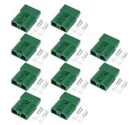 Jolsaawie Conector de alta corriente de 50 A para baterías de vehículos eléctricos, UPS, cables solares, nuevos enchufes de energía, color verde