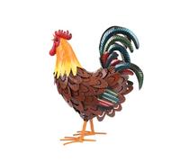 Jolsaawie DecoracióN de Gallo de Metal, DecoracióN de Pollo de JardíN, Estatuas de JardíN al Aire Libre, Escultura de Pollo para DecoracióN de Patio Trasero y Adornos de CéSped