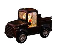 Jolsaawie Decoración Retro de Camión Navideño, Luz de Papá, Luz de Noche Navideña, Regalo, Decoración de Ventana, Rojo Vino