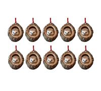 Jolsaawie Decoraciones Navideñas Árbol de Navidad Decoraciones de Erizo Colgante Pequeño Plano de Acrílico Letrero Colgante