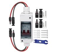 Jolsaawie Interruptor de desconexión solar fotovoltaico combinador fotovoltaico caja 400V DC disyuntor IP65 impermeable 25A