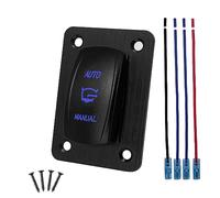 Jolsaawie Kit de panel de interruptor basculante de bomba de sentina de 3 vías, interruptor momentáneo automático SPDT de 4 pines para barco, yate, impermeable