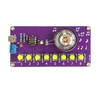 Jolsaawie NE555 - Kit de piano electrónico de 8 pasos, nota musical, divertido bricolaje, placa de circuito de práctica de soldadura, piezas sueltas