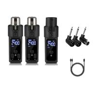 Jolsaawie Nuevo sistema adaptador XLR de 2.4 G, receptor transmisor de micrófono inalámbrico, adecuado para micrófono dinámico, mezclador de audio y guitarra