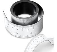 Jolsaawie Paquete de 2 cintas métricas magnéticas de 39.37 pulgadas centímetros, reglas magnéticas flexibles, cinta métrica, adecuada para tornos