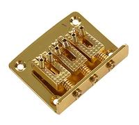 Jolsaawie Puente de cuerda de 3 cuerdas para guitarra, puente de cuerda, cola dura, cola de puente de guitarra, 3 cuerdas, repuesto para guitarra, color dorado