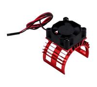 Jolsaawie RC Car 540 550 3650 3660 3665 Cubierta de motor eléctrico sin escobillas, ventilador de refrigeración para 124017 124016 piezas, color rojo