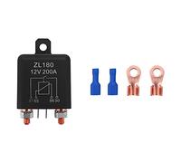 Jolsaawie Relé de 12 V 200 A para coche, camión, motor, automóvil, barco, coche, carga dividida resistente ZL180 con huella de 2 pines + 2 terminales - [1 juego]