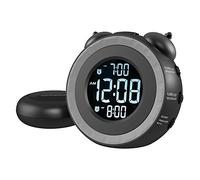 Jolsaawie Reloj Despertador Doble Fuerte con Agitador de Cama, Reloj Despertador Vibratorio para Personas Que Duermen o Personas con Problemas de AudicióN, Puerto de Carga USB