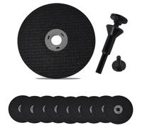 Jolsaawie Ruedas de corte de 3 pulgadas con kit de mandril de 1/4 pulgadas, discos de corte con agujero de eje de 3/8 pulgadas, 10 unidades + 1 mandril