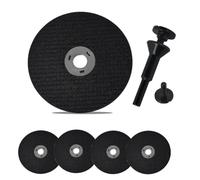 Jolsaawie Ruedas de corte de 3 pulgadas con kit de mandril de 1/4 pulgadas, discos de corte con agujero de eje de 3/8 pulgadas, 5 piezas + 1 mandril