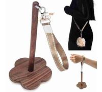 Jolsaawie Soporte para Hilo, Soporte Portátil para Ovillos de Hilo para Muñeca con Pulsera, Organizador de Hilo de Madera, Almacenamiento para Amantes de Las Manualidades