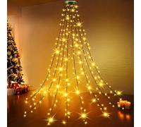 Joltix 200LED Luces Arbol Navidad, 8 Modos Luces de Navidad, Luces arbol Navidad Exterior,Fácil de instalar，Adecuada para Celebrar Navidad, Halloween(2M 200LEDS)